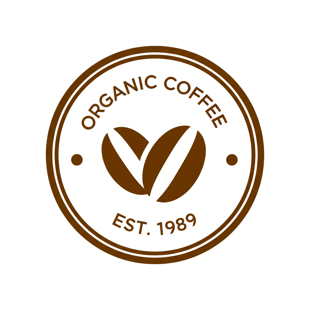 AI generated logo: Design an organic coffee shop logo with warm earth...